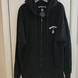 WWE Motorhead x Triple HHH Black Graphic Black Full Zip Hoodie